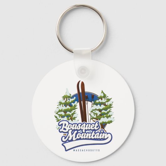 Bousquet Mountain Massachusetts Ski logo Sleutelhanger (Achterkant)
