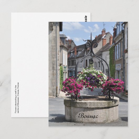 Boussac, Creuse, briefkaart Frankrijk (Voorkant / Achterkant)