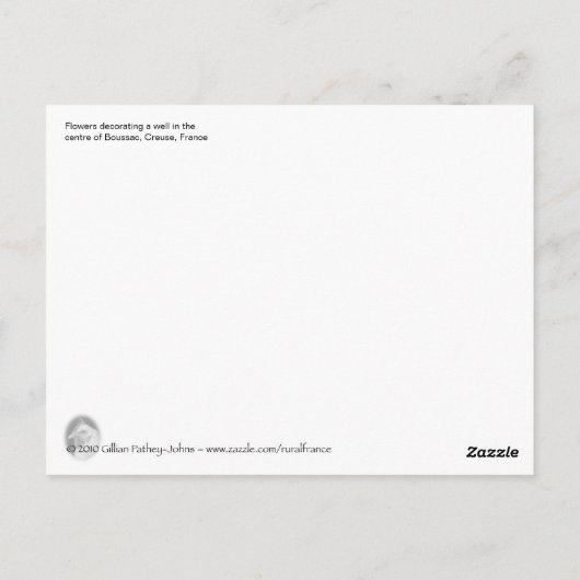 Boussac, Creuse, briefkaart Frankrijk (Achterkant)