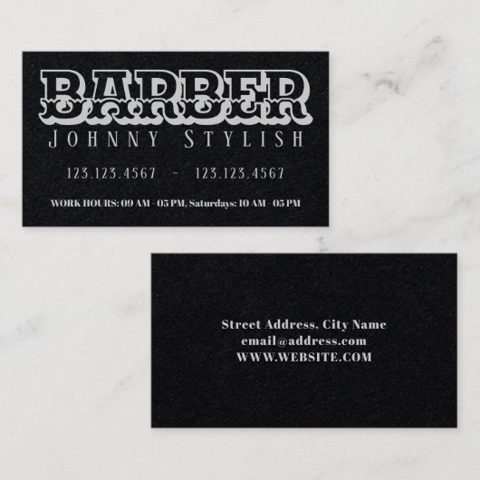  boutbarber visitekaartje (Voorkant / Achterkant)