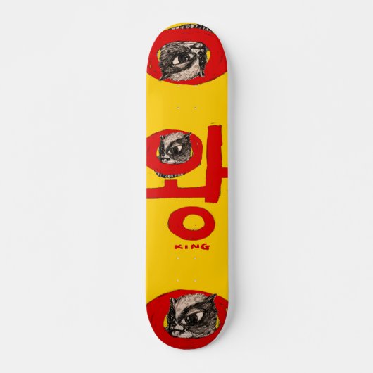 [BoutBoutBout] "Wang" (Koreaans) betekent "King" Persoonlijk Skateboard (Voorkant)
