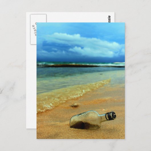 bouteille à la mer briefkaart (Voorkant / Achterkant)