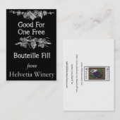 Bouteille-vulkaart Visitekaartje (Voorkant / Achterkant)