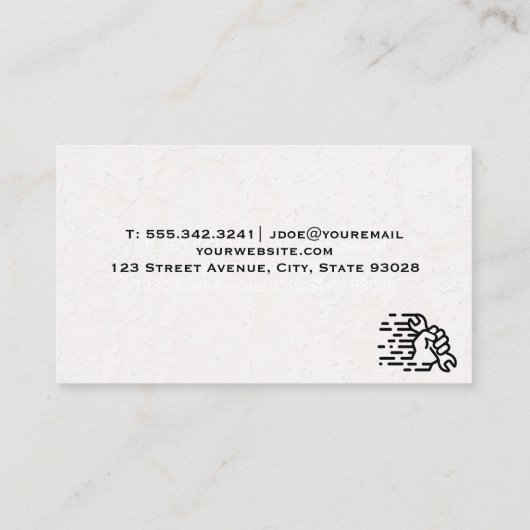 Bouten en moeren | Metallic Background | Stalen Pl Visitekaartje (Achterkant)