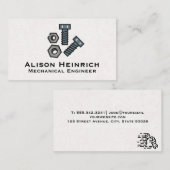 Bouten en moeren visitekaartje (Voorkant / Achterkant)