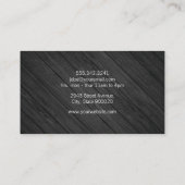 Boutique Barber Shop Wood met Monogram Visitekaartje (Achterkant)