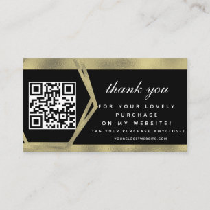 Boutique Beauty Business Bedankt Goud QR   Visitekaartje