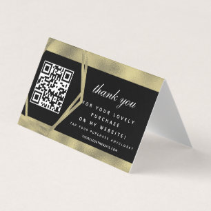 Boutique Beauty Business Bedankt Goud QR Visitekaartje