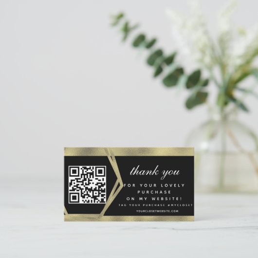 Boutique Beauty Business Hartelijk dank voor de Go Visitekaartje (Staand voorkant)