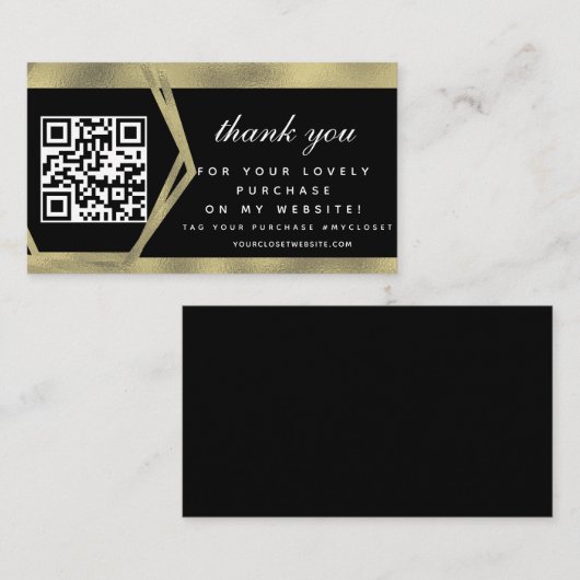 Boutique Beauty Business Hartelijk dank voor de Go Visitekaartje (Voorkant / Achterkant)