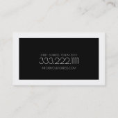 Boutique Blogger Online Bold Zwart Wit Rand Visitekaartje (Achterkant)