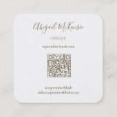 Boutique Blush Vierkante Visitekaartje (Achterkant)