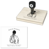 Boutique Branding | Modern Fashion Illustration Rubberstempel (Gestempeld)