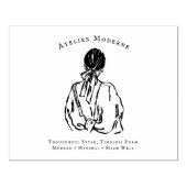 Boutique Branding | Modern Fashion Illustration Rubberstempel (Afrduk)