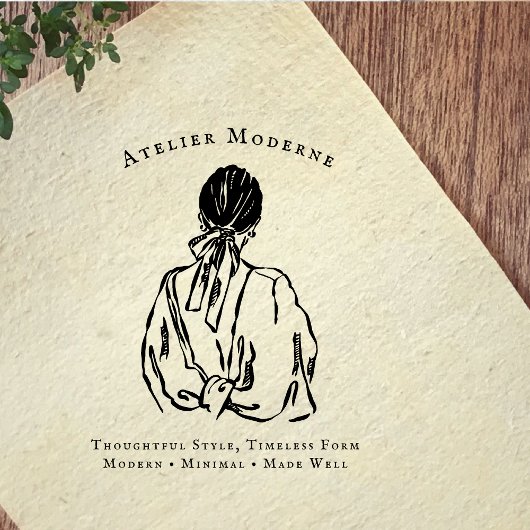 Boutique Branding | Modern Fashion Illustration Rubberstempel