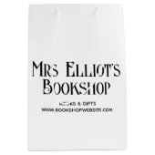 Boutique Business Zwart & Wit Modern Eenvoudig Medium Cadeauzakje (Voorkant)