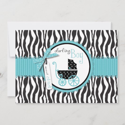 Boutique Chic Boy Card B2 Aankondiging (Voorkant)