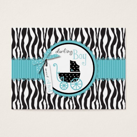 Boutique Chic Boy Gift Label Visitekaartje (Voorkant)
