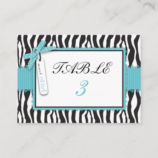 Boutique Chic Boy Table Card Flat Plaatskaartje (Voorkant)