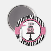 Boutique Chic Cake Bakkerij Magneet (Voorkant / Achterkant)
