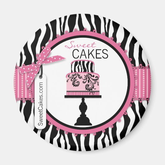 Boutique Chic Cake Bakkerij Magneet (Voorkant)