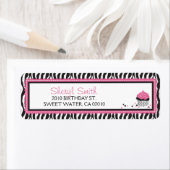 Boutique Chic Cupcake Retourlabel Etiket (Insitu)