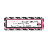 Boutique Chic Cupcakes Zakelijk Retourlabel Etiket (Voorkant)