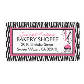 Boutique Chic Cupcakes Zakelijk Verzendlabel (Voorkant)
