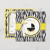 Boutique Chic Invitation Square Baby Kaart (Voorkant / Achterkant)