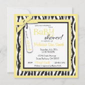 Boutique Chic Invitation Square Baby Kaart (Achterkant)