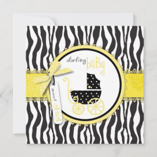 Boutique Chic Invitation Square Baby Kaart