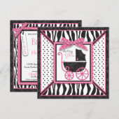 Boutique Chic Invitation Square Kaart (Voorkant / Achterkant)