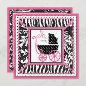 Boutique Chic Invitation Square Kaart (Voorkant / Achterkant)
