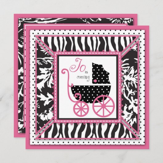 Boutique Chic Invitation Square Kaart (Voorkant / Achterkant)