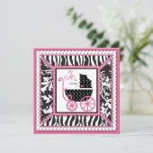 Boutique Chic Invitation Square Kaart (Staand voorkant)