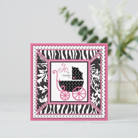 Boutique Chic Invitation Square Kaart (Staand voorkant)