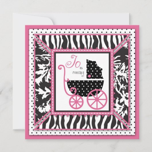 Boutique Chic Invitation Square Kaart (Voorkant)