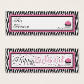 Boutique Chic Skinny Gift Label Mini Visitekaartjes (Voorkant /achterkant)