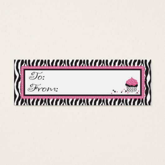 Boutique Chic Skinny Gift Label Mini Visitekaartjes (Voorkant)