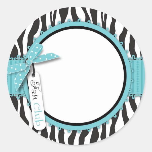 Boutique Chic Sticker Aqua (Voorkant)