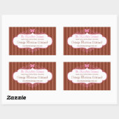 Boutique chocoladewinkel strepen bruine stickers (Vel)