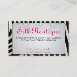 Boutique-Classy Zebra Vlaamse Visitekaartjes