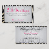 Boutique-Classy Zebra Vlaamse Visitekaartjes (Voorkant / Achterkant)