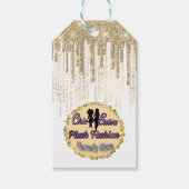 Boutique Clothing Price Label Gold Drids White Cadeaulabel (Voorkant)