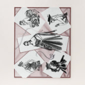 Boutique Couture Modeontwerper Schets Puzzel (Verticaal)