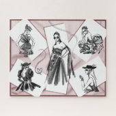 Boutique Couture Modeontwerper Schets Puzzel (Horizontaal)