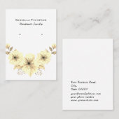 Boutique Floral Waterverf Jewelry Earring Display Visitekaartje (Voorkant / Achterkant)