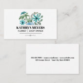 Boutique Flowers | Blauwe bloemen Visitekaartje (Voorkant / Achterkant)