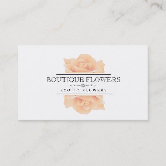 Boutique Flowers | Elegant, Klassiek Visitekaartje (Voorkant)