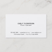 Boutique Flowers | Zonnebloem Visitekaartje (Achterkant)